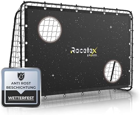 Racetex Fußballtor Kinder inkl. Torwand mit [Anti-Rost Beschichtung] - Fussballtore für Garten Kinder und Erwachsene - Fußball Tor mit Erdanker für einen optimalen Halt - Fussballt