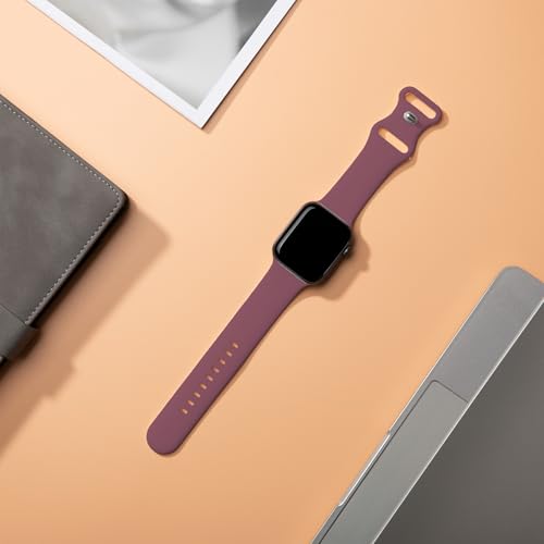 Cindgress Sport Band Compatible with Apple Watch 41mm 38mm 40mm 42mm for Women Men, Soft Silicone Strap for iWatch Wristband Series Ultra SE 11 10 9 8 7 6 5 4 3 2 1 S/M Smoke Violet by Cindgress - Used condition - US$7.11
