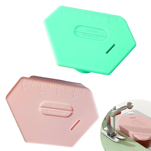 COYUN 2 pcs Guia Magnetica Maquina Coser Multifuncional, Magnetic Sewing Positioning Tool With Scale, Magnetic Sewing Guide Rail Portátil, Imanes Guia de Costura,Accesorios de Costura Universales