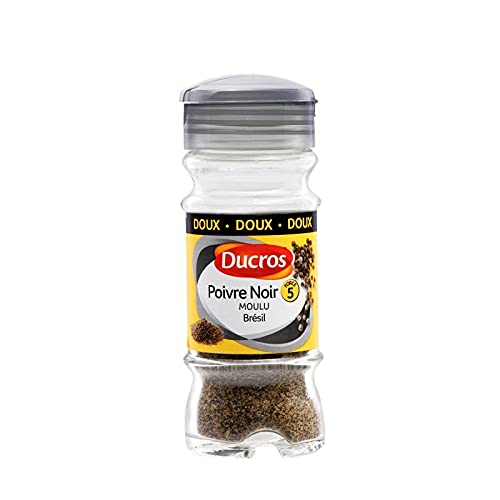 DUCROS - Poivre Noir Moulu Doux 32G - Lot De 4 - Vendu Par Lot