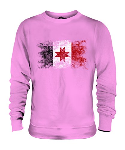 Sweat-Shirt Unisexe avec Drapeau de l'Oudmourtie Délavé par Candymix