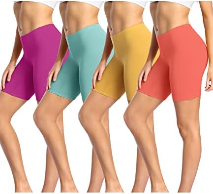 wirarpa Women’s Cotton Boy Shorts Underwear Anti Chafing Soft Biker Short Plus Boy Shorts Panties 4 Pack