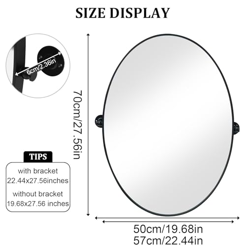 Miroir inclinable ovale pour ajuster le reflet à votre taille - 7