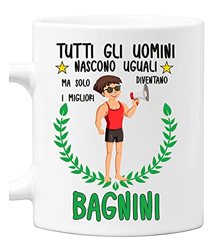 Incidiamo Tazza Bagnino divertente Mestieri Tutti gli uomini nascono uguali, ma solo i migliori diventano bagnini tazza mug divertente mestieri