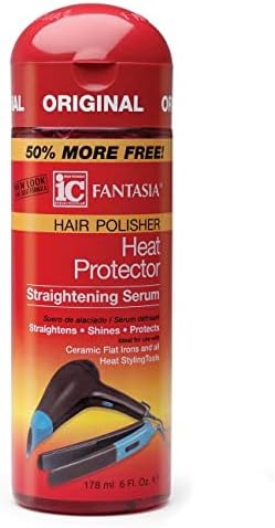 Fantasia High Potency IC Heat Protector Straightening Serum, Hair Polisher, 6 oz.