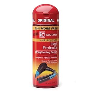 Fantasia High Potency IC Heat Protector Straightening Serum, Hair Polisher, 6 oz.