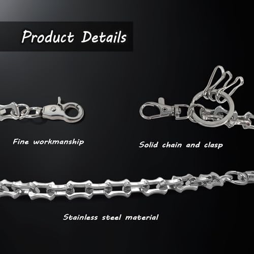 Image of PINKPIN Chains for Men Wallet Chain Biker Chains Jean Pocket Chain Unisex Hip Hop Pant Trouser Chain for Men Women