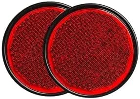 GadiParts Bike Universal Pack of 2Peaces 2inch Round Reflectors Red Compatible with RE Thunderbird 350 Type 1