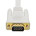 DTech Slim Flexible 25 Feet VGA Cable Male to Male 1080p High Resolution Computer Monitor Cord - White - 8m