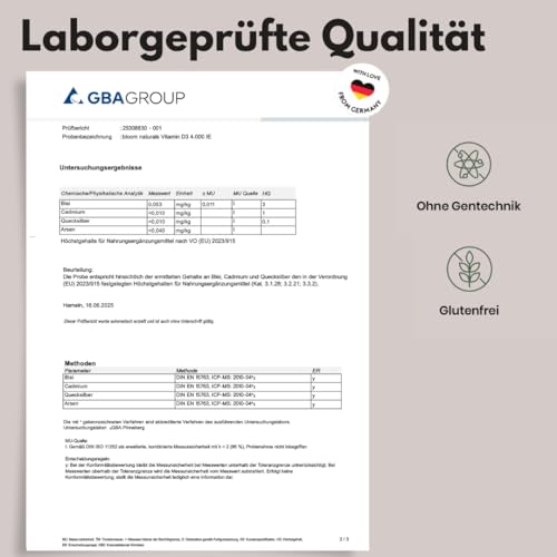 Vitamin D3 2000 IE hochdosiert - 400 Tabletten - Vitamin D - Produziert in Deutschland - Laborgeprüft - Verpackung kann variieren