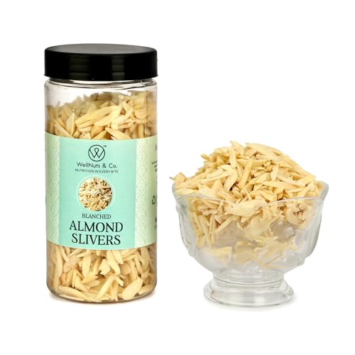 Image of WellNuts & Co. 100% Pure & Natural Almond Slivers | Nutritious Snack | Sliced Almonds for Baking, Cooking & Topping | Healthy Snack | Resealable Jar Pack | 150g (Pack of 1)