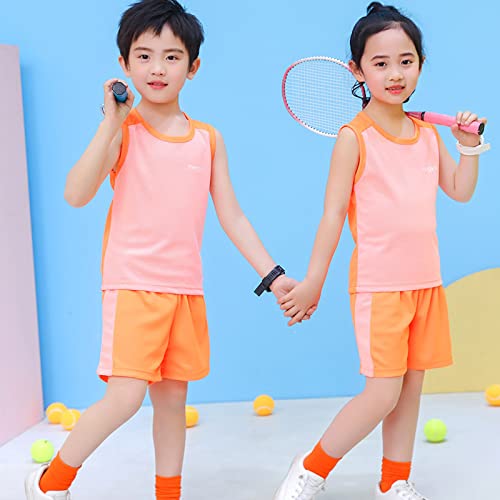 2-Piece Summer Clothes for Boys Color Block Sleeveless Tank Top & Shorts Causal Athletic Outfits Mesh Vest Sets3