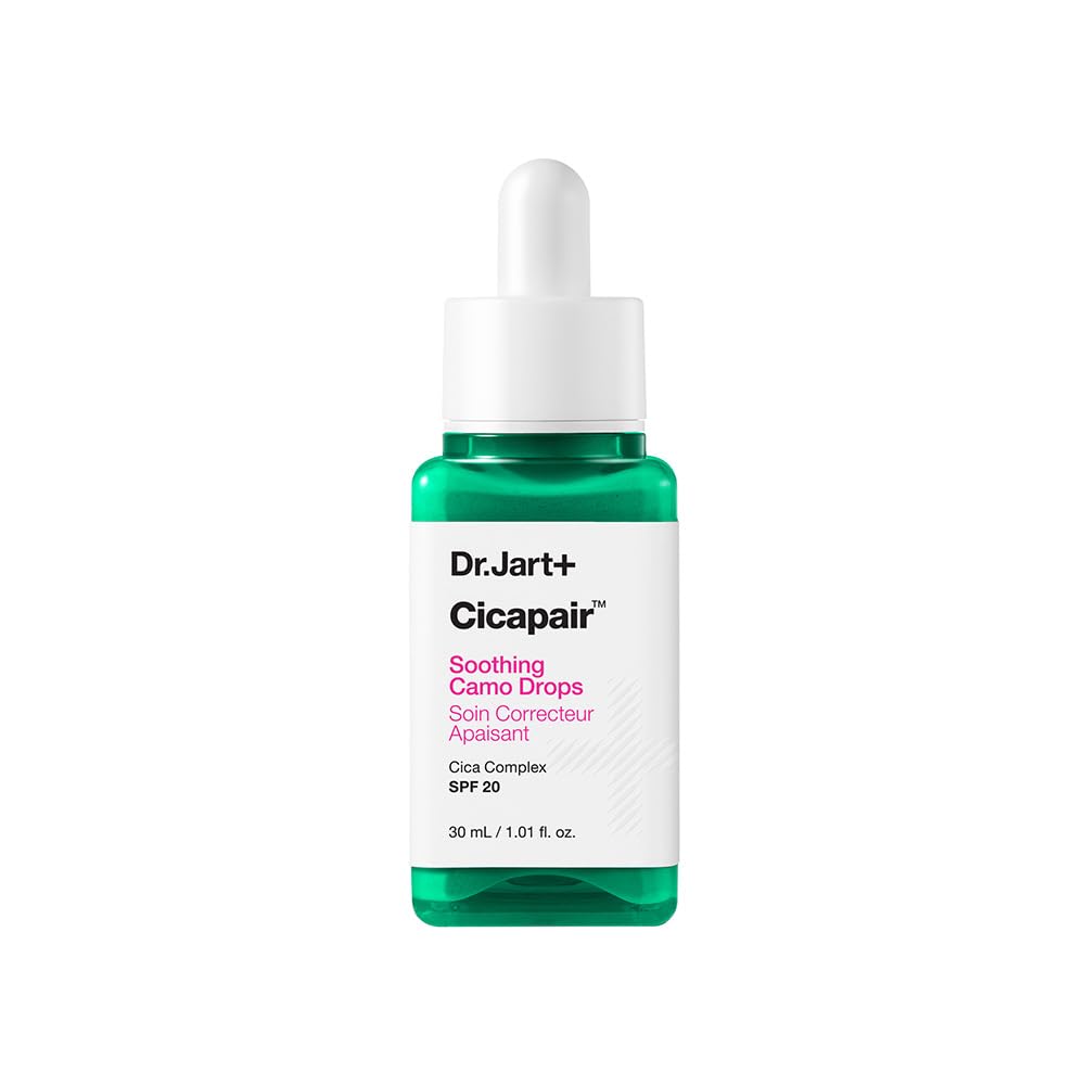 Dr.Jart+ Cicapair Tiger Grass Camo Drops Tinted Face Serum SPF 20 with Centella Asiatica | cc cream | Korean Skin Care, 30ml