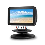 Adjustable Magnetic Tilt Alexa Show Stand Mount for Echo Show 5 & 8 (1st & 2nd Gen) with 360 Degree Rotation Function & Anti-Slip Base Compatible with Cellphones (Black)