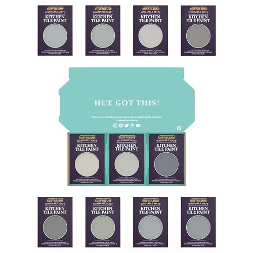 Rust-Oleum Kitchen Wall Tile Paint in Matt Finish – Dusky Greys Tester Box