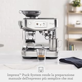 Sage - The Barista Touch Impress - Macchina da Caffè in Grani con Montalatte Automatico & Funzionalità Cold Brew - Torrone alla Mandorla