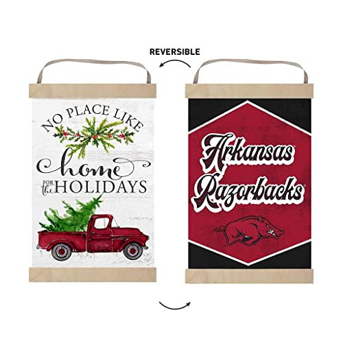 KH Sports Fan Reversible Banner Sign Home for Christmas Arkansas Razorbacks