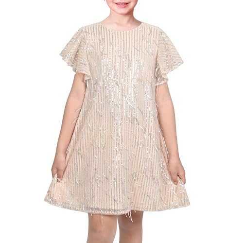 Robe fille champagne pour demoiselle d'honneur mariage chic 6-12 ans