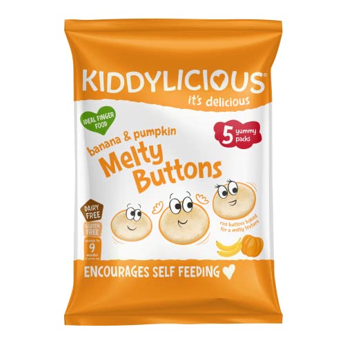 Kiddylicious Banana & Pumpkin Melty Buttons, 30 g