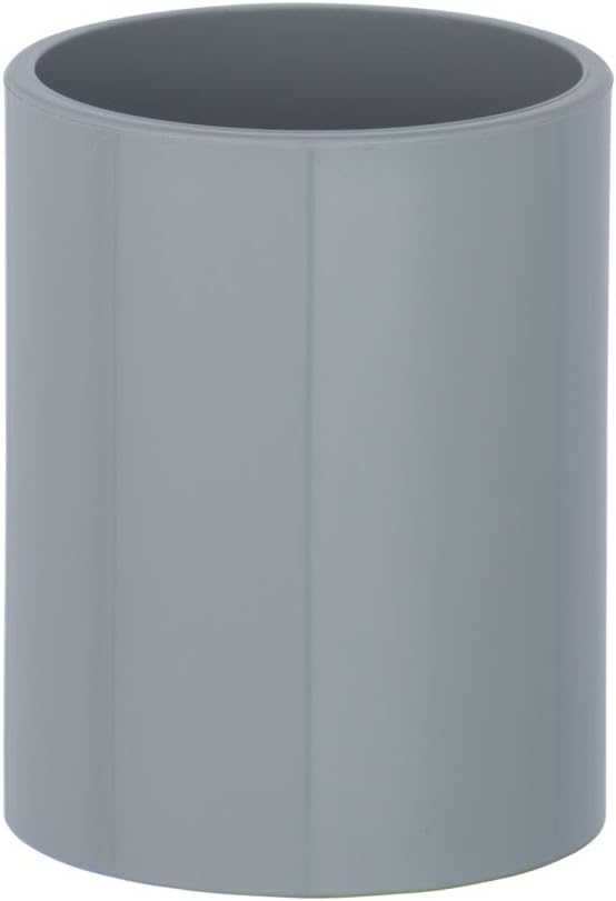 WENKO 22559100 Toothbrush Tumbler Inca Grey - Holder for Toothbrush and Toothpaste, Acrylonitrile-Butadiene-Styrene (ABS), 8 x 10 x 8 cm, Grey