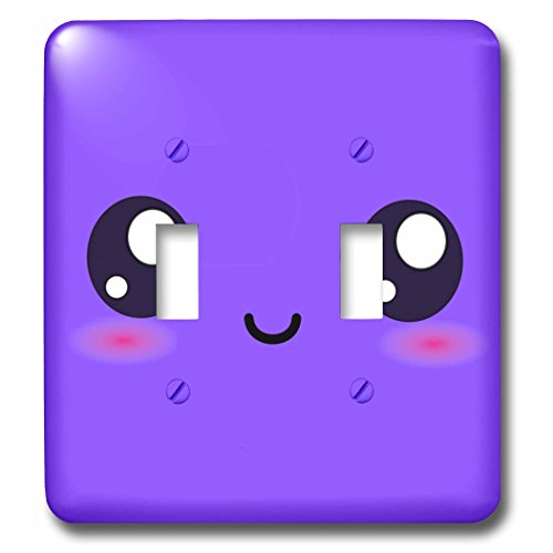 Interrupteur à bascule carré violet 3dRose pour remplacer vos plaques ternes - 3