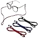 Produktbild 3 Stück Brillenband Sport schwimmfähig, PU Leder Brillenkordel Brillenbänder Brillenkette Anti-Rutsch Eyewear Strap für Lesebrille, Sonnenbrille und Sport (Schwarz+Rot+Dunkelblau)