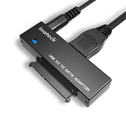 Inateck USB 3.0 a SATA Adaptador Convertidor para 2.5/3.5 Pulgadas Disco Duro HDD SSD con 12V/2A Fuente de Alimentación, Cable sata USB 3.0, Negro
