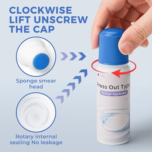 Minoxidil Applicator,Sponge-tip Plastic Leakproof Empty Bottles Applicator,Apply evenly without dripping,Rodillo Para Minoxidil,50ML,2 pack4