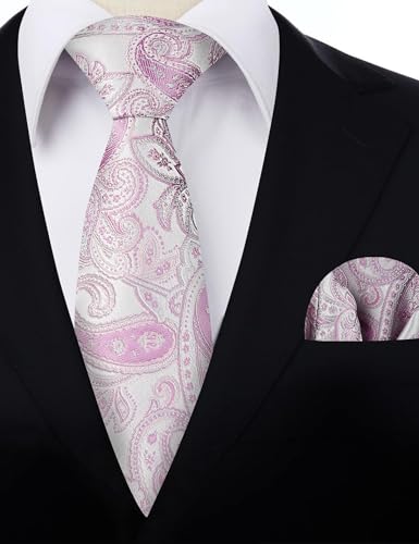 Image of Alizeal Mens 3.15'' Vintage Paisley Tie Pocket Square Set