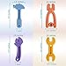 Fu Store 4 Pack Soft Silicone Teething Toys for 0-12 Months 6-24 Months Toddlers Infant Hammer Spanner Wrench Pliers Tools Shape Baby Teethers Relief Soothe Babies Gums Set