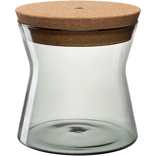 HOME FORMA X Barattolo • 1 pezzo con coperchio in sughero Contenitore ermetico con apertura ampia Aspetto Altezza 16 cm 055235 elegante grigio