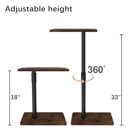 Yuhfera ST-RICH Sofa Armrest Tray Table For Couch - 360° Swivel Height Adjustable End thumb #1