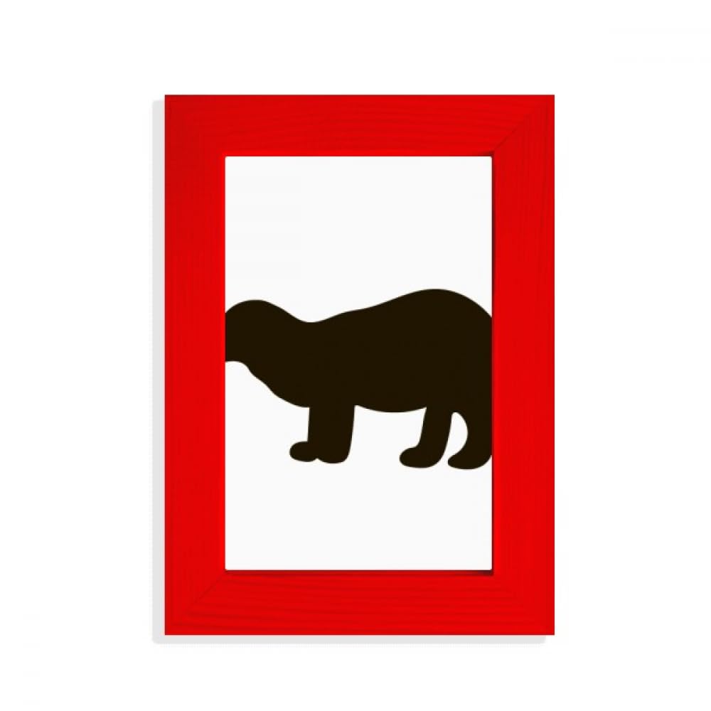 Cadre photo noir art déco rouge aux finitions soignées et motif animalier raffiné