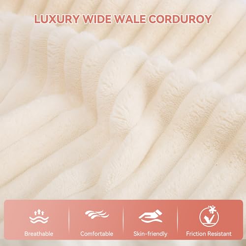 Jocoevol 4-in-1 Convertible Folding Sofa Bed, 78"W x 68"L Queen Size Foldable Sleeper Sofa Bed, Wide Corduroy Upholstery, Boneless Mattress Couch with Armrests & Neck Pillow for Living/Bedroom, Beige by Jocoevol - Used condition - Image 8