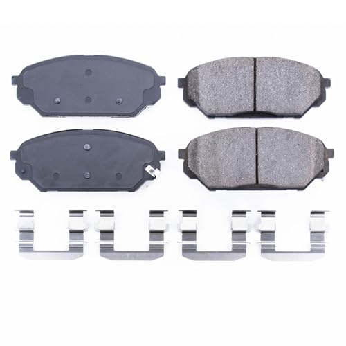 Image of PowerStop Front Brake Pads for Hyundai Veracruz 2007-12 - Z17 Ceramic Brake Pads with Installation Hardware, 17-1301