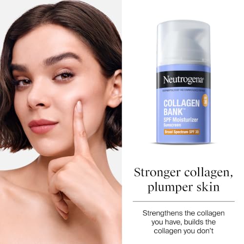 Neutrogena Collagen Bank SPF Moisturizer with SPF 30 Broad Spectrum Anti-Aging Face Collagen Cream Micro-Peptides No White Cast + Travel Size Hydro Boost Hydrating Gel Cleanser, 2 fl oz / 0.5 fl oz - Image 4