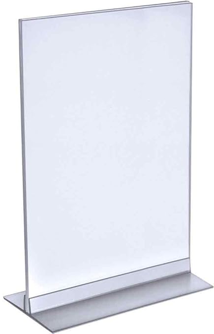Azar Displays 102706 Clear Acrylic Double Sided Sign Holder 8.5
