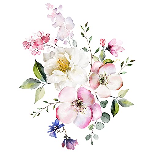 Naiveferry VCT7YYSGJFZ2TSDWM4PAAWPMV3X Flowers Toilet Seat Lid Stickers, Toilet Lid Cover Decals Self-Adhesive Removable Bathroom Wall Sticker Flower Pattern thumb #4