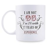 95th Birthday Gifts for Women Men - I'm Not 95 I'm 18 with 77 Years of Experience Mug - 95 Year Old...