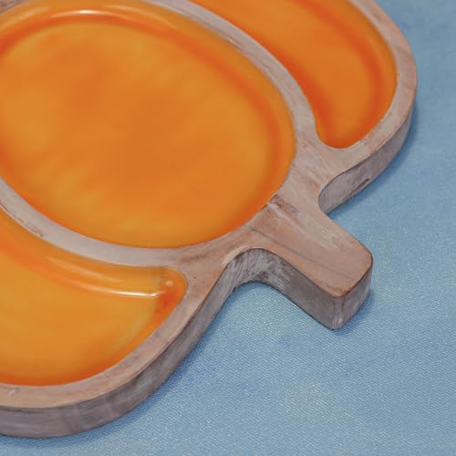 Image of Pump It Up Serving Platter | Unique Pumpkin Shape Multipurpose Platter for Snacks, Fruits & Desserts | Premium Table Decor Platter for Dining & Kitchen