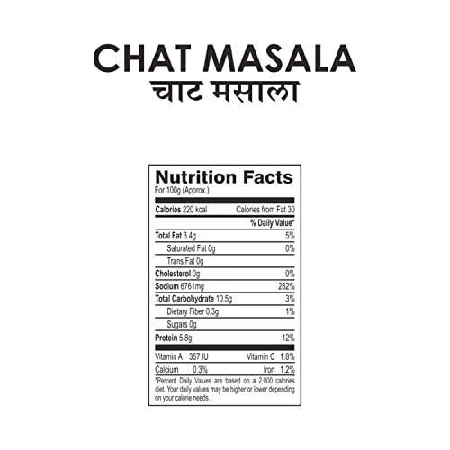 Image of Adani Spices | Chat Masala Powder, 100gm -Authentic Taste of Gujarat All Natural ingredients | No Added Preservatives Pack of 2