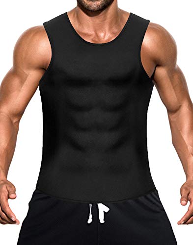 LaLaAreal Faja Reductora Adelgazante Hombre Camiseta Termica Sauna de Neopreno Fitness Running Gym Faja Deportiva