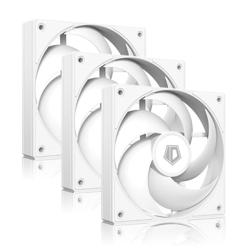 Ventilateurs de boîtier 120 mm ID-COOLING AS-120-W TRIO refroidissement PC blanc silencieux