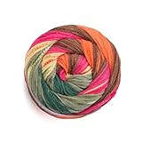 YarnArt Symphony Dream Cotton Yarn -%80 Cotton%20 Viscose Rainbow Multicolor Crochet Knitting Yarn - Suitable for All Blouses, Dresses, Shawls, Bags, Hats - 273 Yards, 3.52 Oz (1 Skein) (3116)