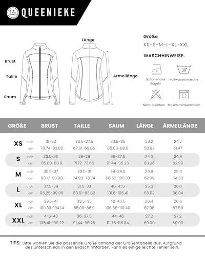 QUEENIEKE Women's Zip Up Workout Jackets - Slim Fit Cottony Soft Athletic Running Jacket Yoga Gym Tops with Thumb Holes - Image 4
