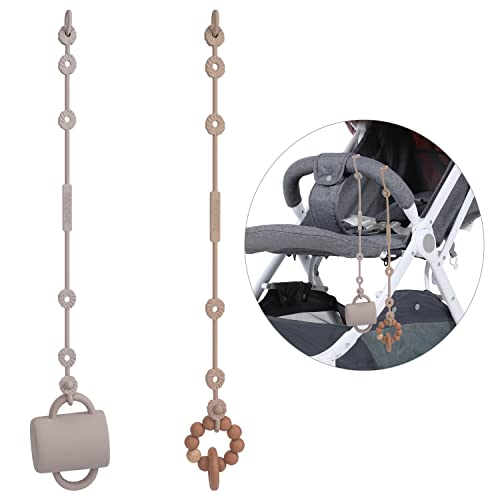 REOEWE Cup Catcher, Sicherheitsgurte Für Spielzeug, Lebensmittelqualität Silikon Trinkbecher Halteriemen Für Kinderwagen Hochstuhl Autositz Fechten, BPA-frei, 2er-Pack