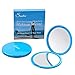 Great Compact Magnifying Mirror - 4" Round 5X Magnified Makeup Mirror - Perfect for Purse - with Two Sides (1X True View Side + 5X Magnified Side) - Travel Mirror/Handheld Folding Mirror (Blue)