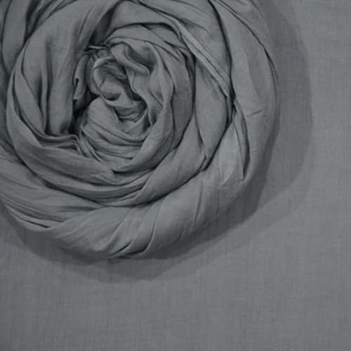Image of 100% Pure Cotton Mulmul Fabric Material | Reusable Ultra Fine Mulmul Fabric | Lightweight Soft Smooth Piece Linning, Stole, Dupatta, Cushion Pillow Cover (Quarry Gray, 1 Meter)