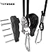 VIVOSUN 1-Pair 1/8 inch 8ft Adjustable Heavy Duty Grow Light Rope Hanger w/Reinforced Metal Internal Gears, Loose-Proof Design (150lbs Weight Capacity)