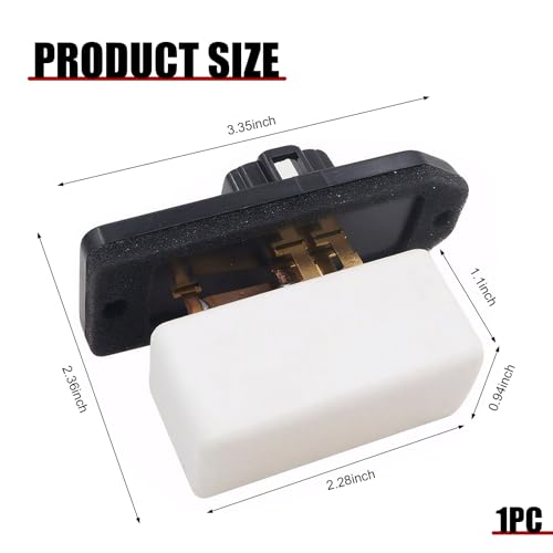 Image of Blower Motor Resistor, OEM #973020 4720278 68004241AA 6800459AA 5012212AA, Compatible with Dodge Ram 1500 2500 3500 Pickup Grand Cherokee Replaces RU109 (Black)